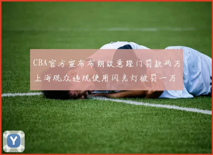 CBA官方宣布布朗故意蹬门罚款两万上海观众违规使用闪光灯被罚一万